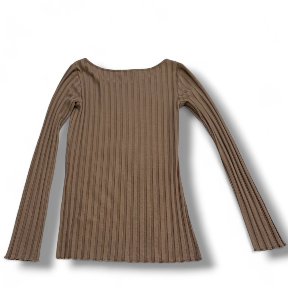 Nation LTD Revolve Akiko High Split Slit Tunic Brown Rib Fall 90s Retro XS - Picture 2 of 6